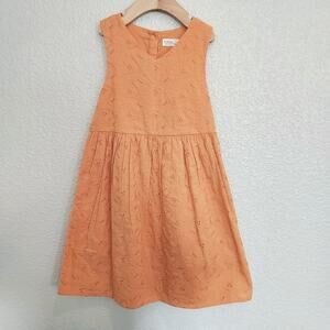BeeBay Mustard Yellow Eyelet Dress Size 7